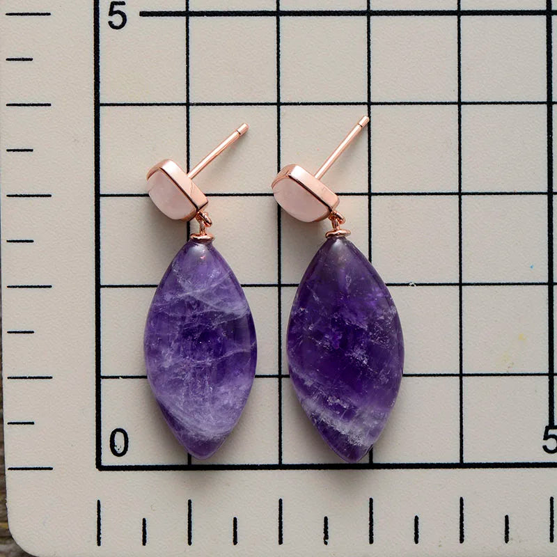 Athena’s Love Amethyst And Rose Quartz Earrings