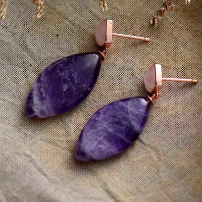 Athena’s Love Amethyst And Rose Quartz Earrings