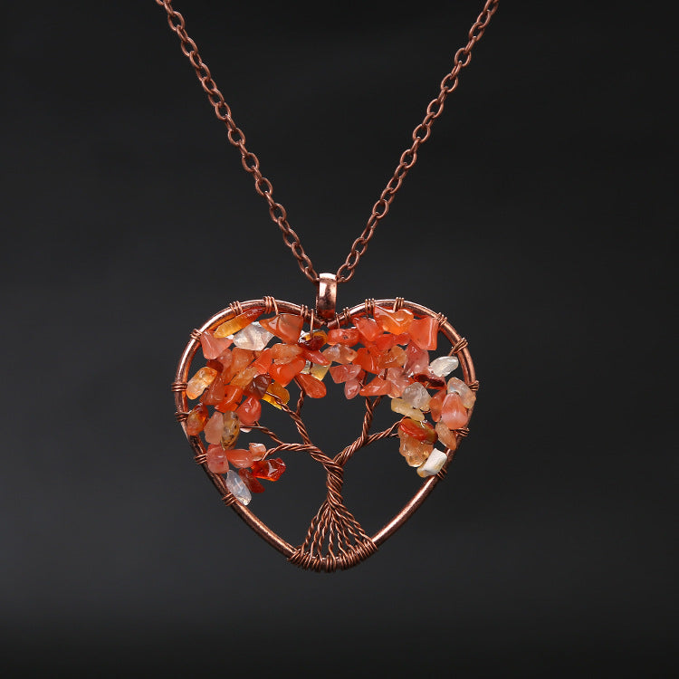 Heart Of Strength Red Agate Necklace