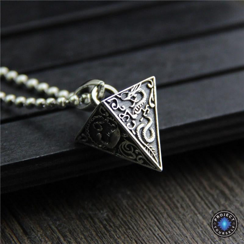 Silver pyramid online pendant