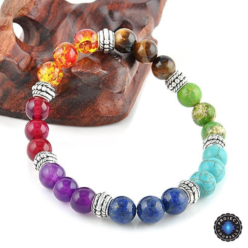 7 Chakras Crystal Jewelry Spiritual Beads Bracelet – GENASTO