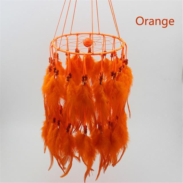 Beautiful Chandelier Dream Catcher Orange / 45cm Dreamcatchers