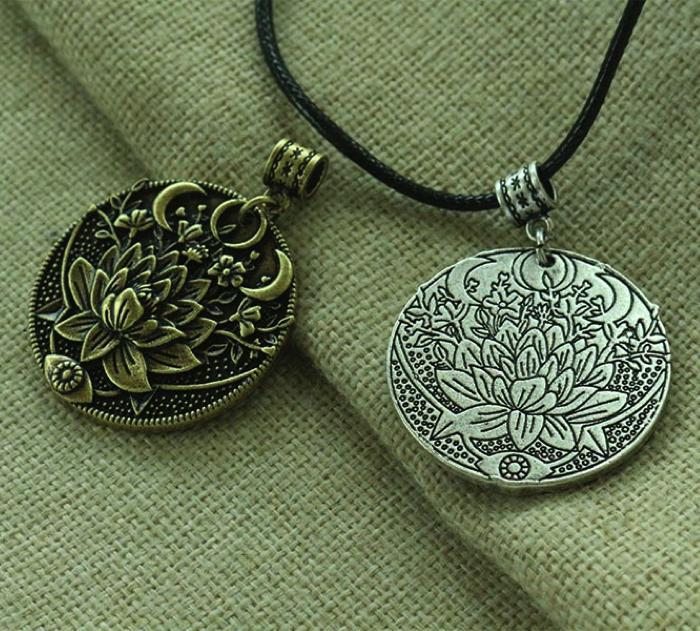 Lotus Midnight Bloom Necklace Necklace