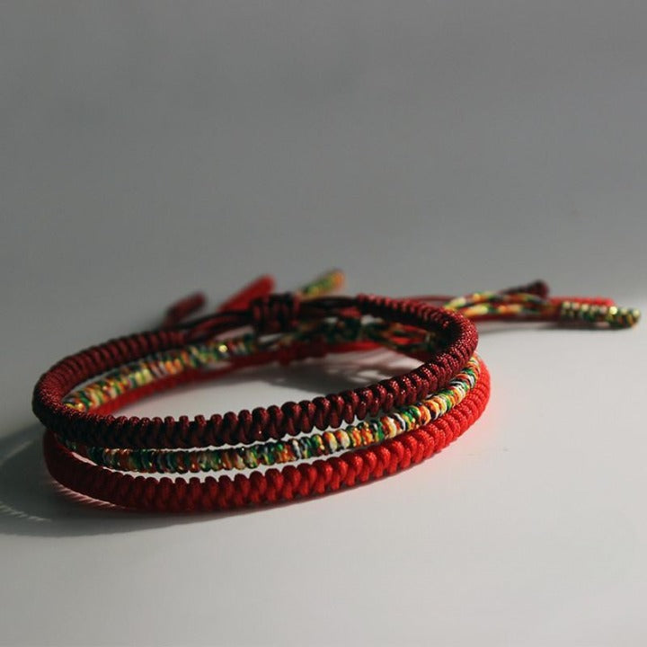 Lucky Handmade Buddhist Knots Rope Bracelet