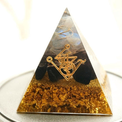 Divine Metamorphosis Obsidian Orgone Pyramid