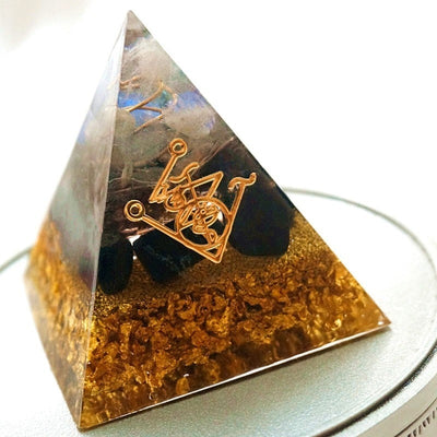 Divine Metamorphosis Obsidian Orgone Pyramid