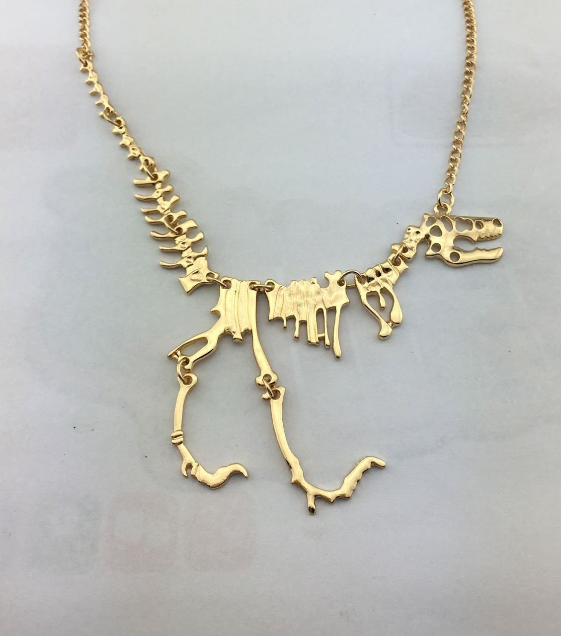T-Rex Skeleton Necklace Gold / Buy 1 - Save 50% Necklaces