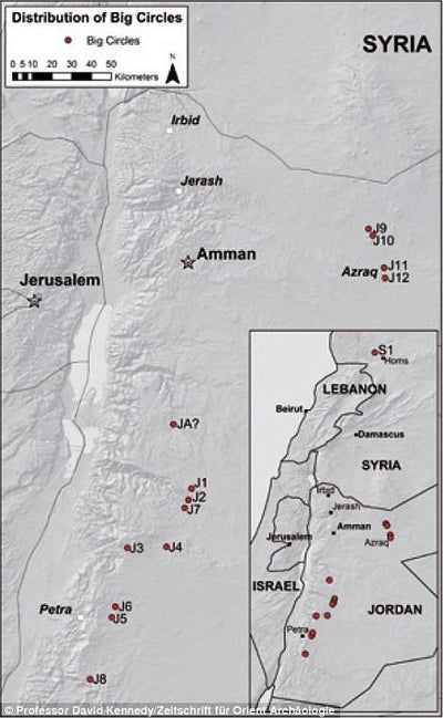 The Mysterious big circles of Jordan and Syria