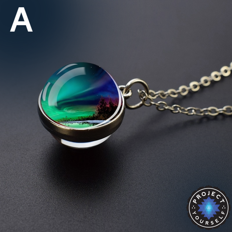Aurora Polar Lights Ball Necklace
