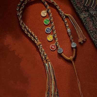 Manifest Abundance Tibetan Thangka Necklace