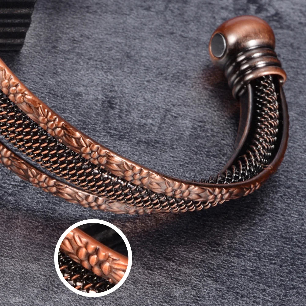 Twisted Vintage Pure Copper Energy Bangles