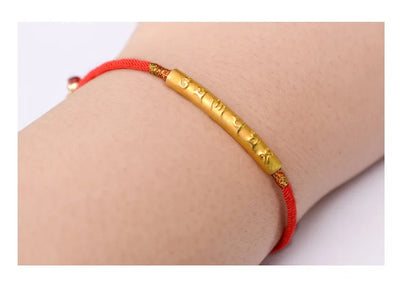 Tibetan Lucky Life Force Red String Bracelet