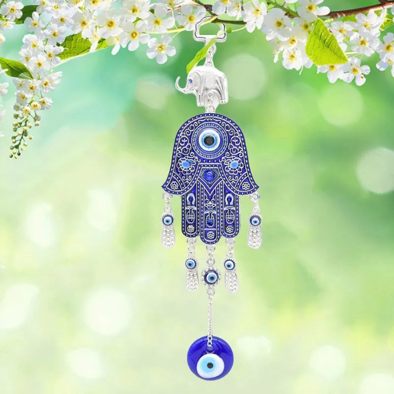 Blue Evil Eye Wall Protection Chime