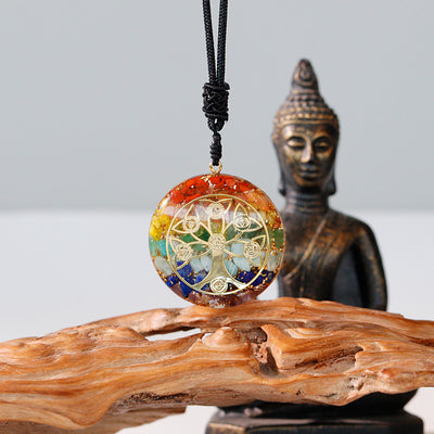 Chakra Balancing Tree Of Life Orgone Necklace