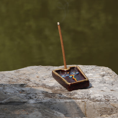 Nepal Hand-Painted Buddha Incense Stand