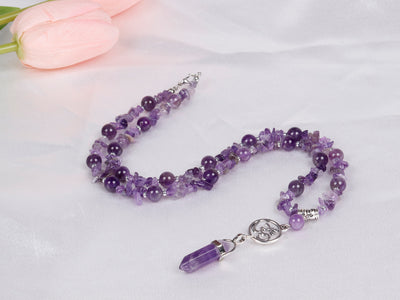 Tranquil Harmony Amethyst Om Necklace