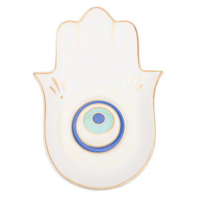 Hamsa Hand Evil Eye Curio Plate
