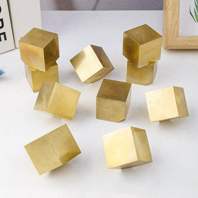 Golden Abundance Chalcopyrite Cube