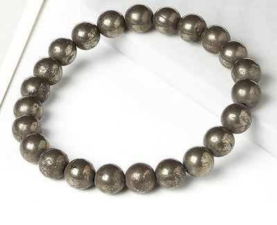 Natural Pyrite Bead Bracelets