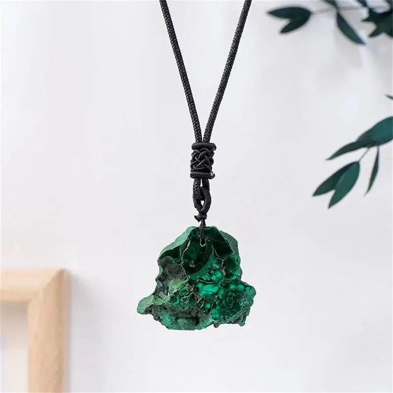 Rough Polished Malachite Necklace