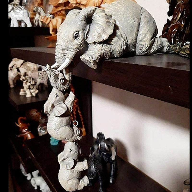 Crafted Holding Baby Elephant Set