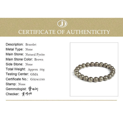 Natural Pyrite Bead Bracelets