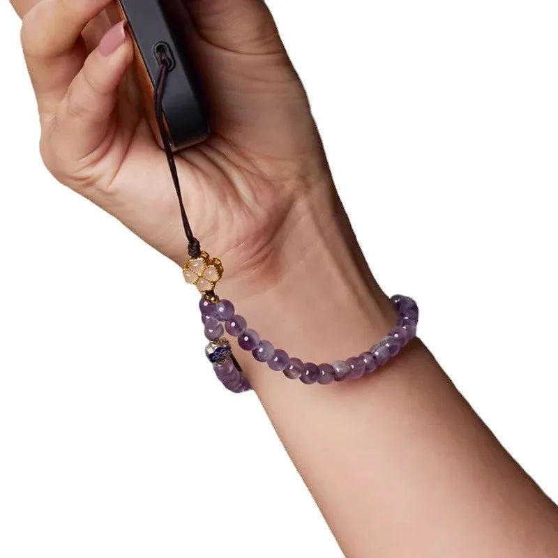 Amethyst Charm Phone Lanyard