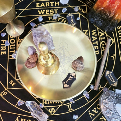 Pentagram Altar Ritual Smudging Holder Plate