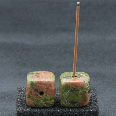 Square Natural Quartz Stone Incense Holder