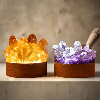 Crystal Healing Bud Cluster Lamp