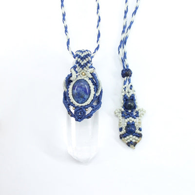 Crystal Wand With Knitted Necklace