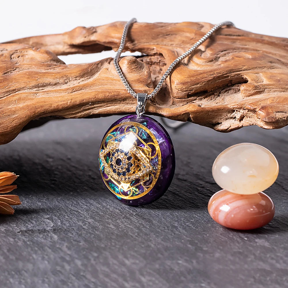 Metatron's Cube With Eye Orgone Necklace