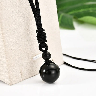 Black Obsidian Stone Lucky Necklace