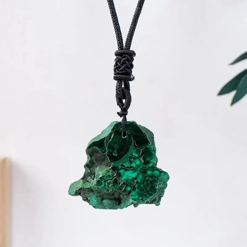 Rough Polished Malachite Necklace