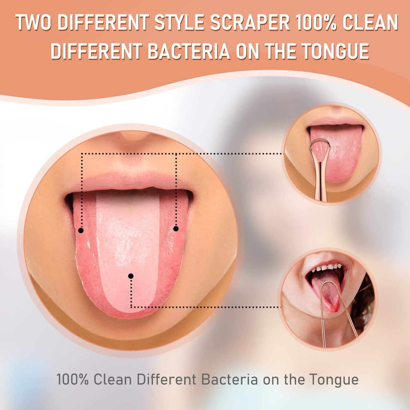 Copper Tongue Scraper Set