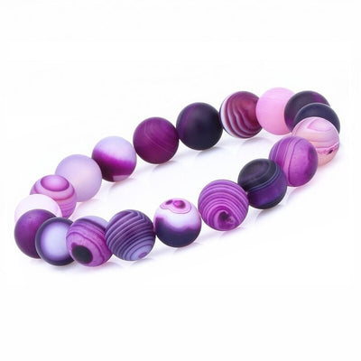 Matte Purple Onyx Stone Bracelets