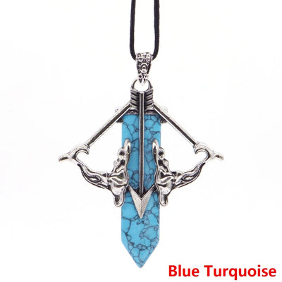 Cupid Bow and Crystal Pendant