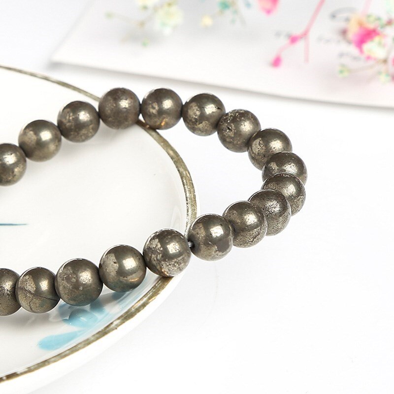 Natural Pyrite Bead Bracelets
