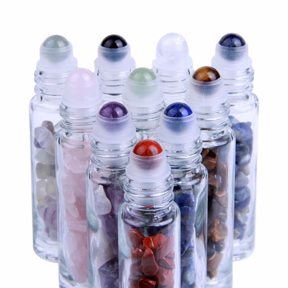 10-Piece Essential Oil Gemstone Roller Bottle Set Accessories