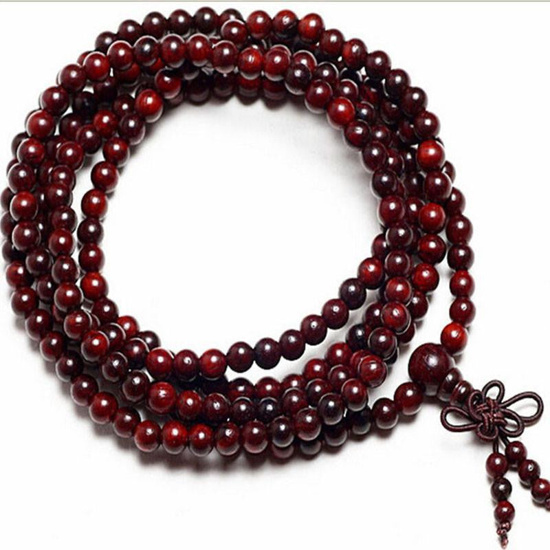 108 Rosewood Prayer Mala Beads Bracelet color 1