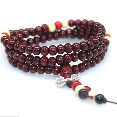 108 Rosewood Prayer Mala Beads Bracelet color 14