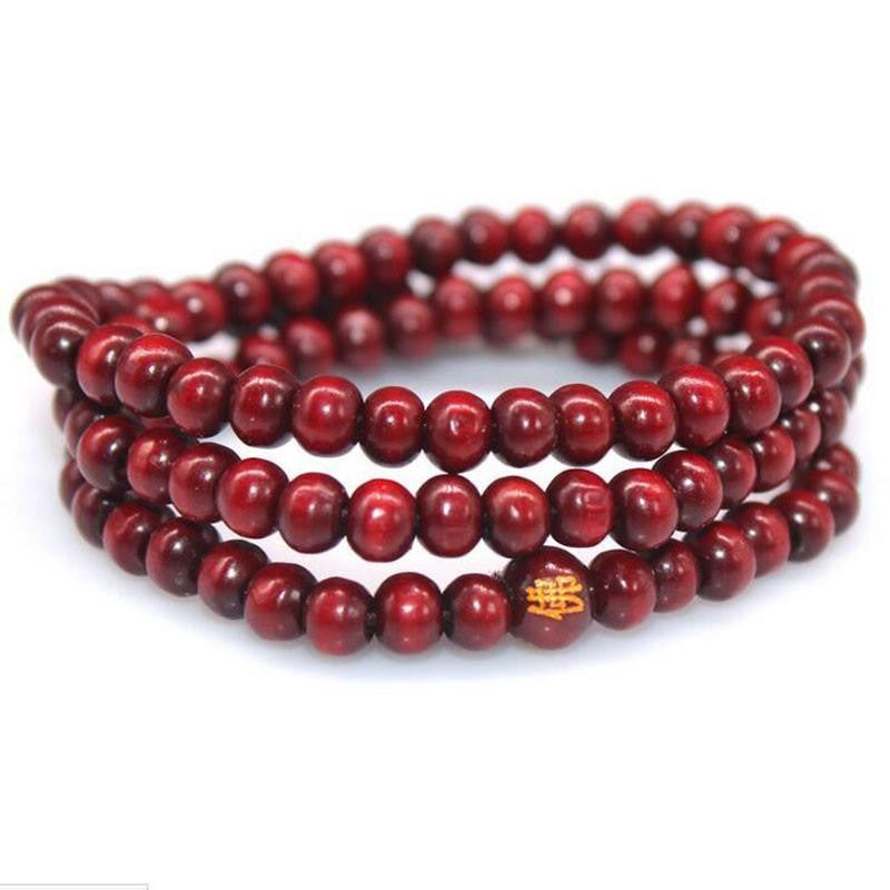 108 Rosewood Prayer Mala Beads Bracelet color 15