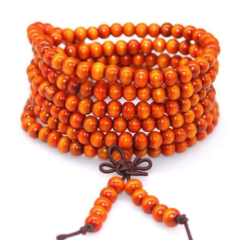 108 Rosewood Prayer Mala Beads Bracelet color 16
