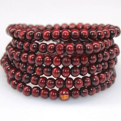 108 Rosewood Prayer Mala Beads Bracelet color 6