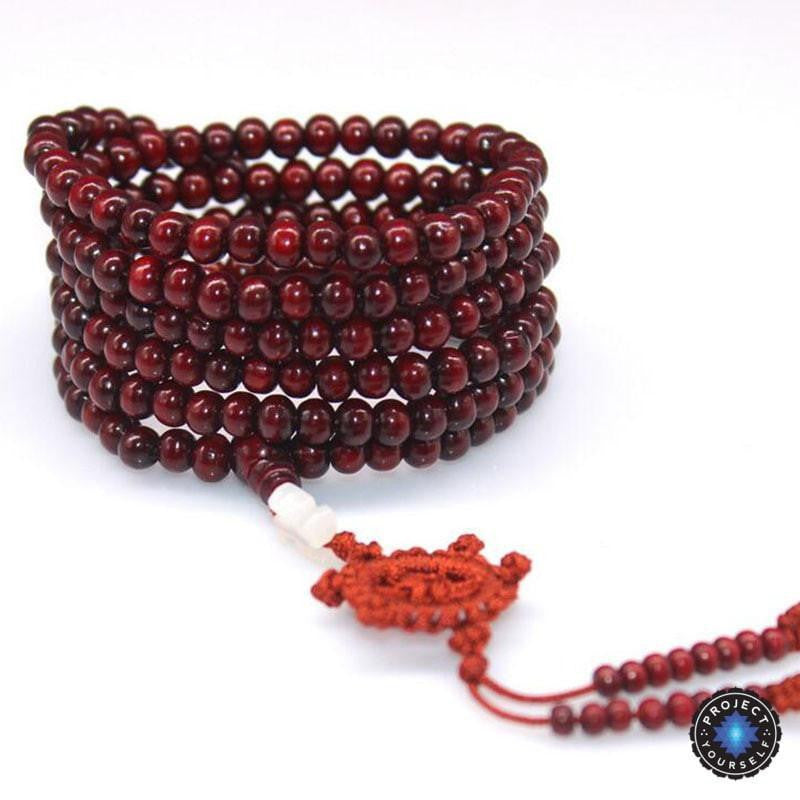 108 Rosewood Prayer Mala Beads Bracelet color 8