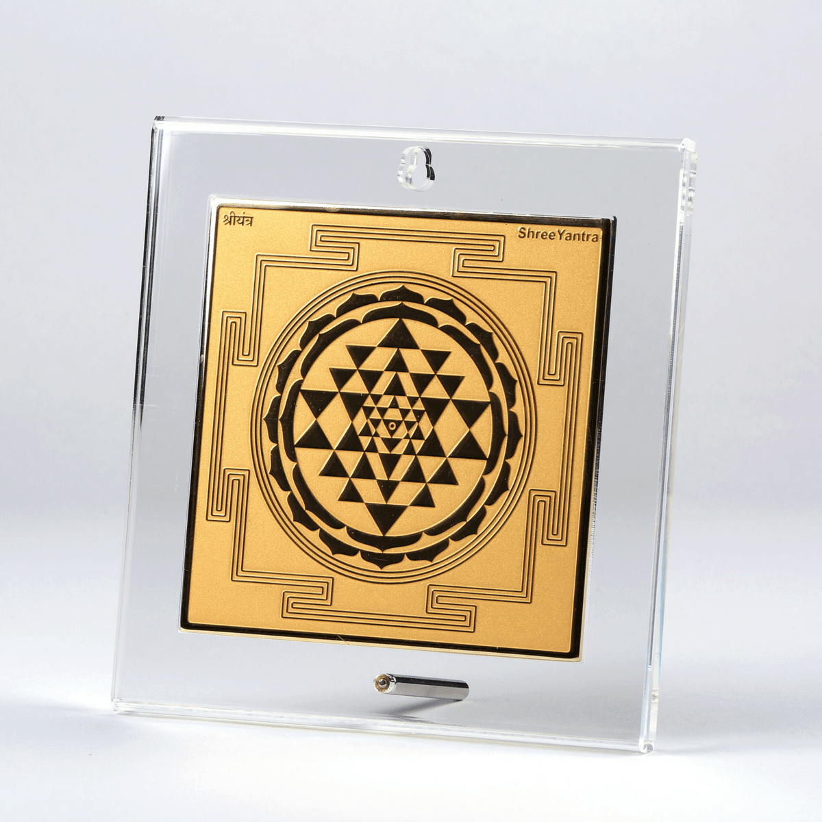 2D Sri Yantra 24K Gold Plate Decor