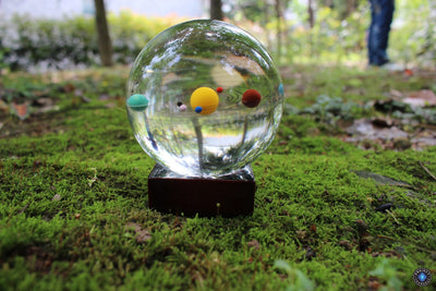 3D Solar System Crystal Ball Statues