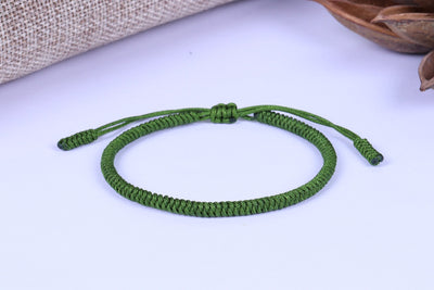 7 Chakra Lucky Handmade Buddhist Knots Rope Bracelet Heart Chakra Bracelet
