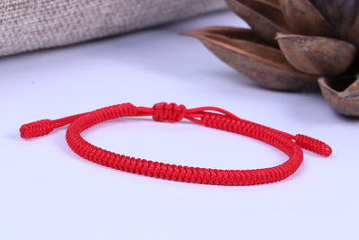 7 Chakra Lucky Handmade Buddhist Knots Rope Bracelet Root Chakra Bracelet