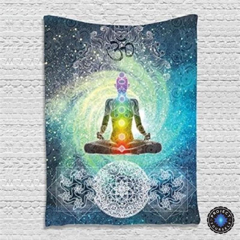 7 Chakra Meditation Tapestry Tapestry